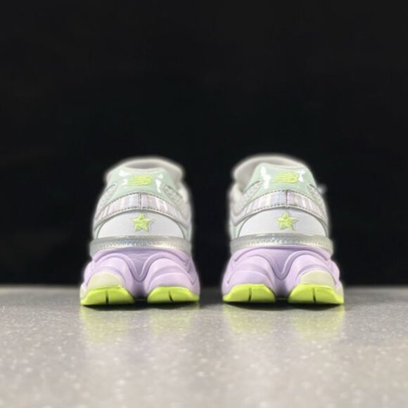 9060 Series White & Silverand Purple New Balance Running Shoes - Picture 6 of 6